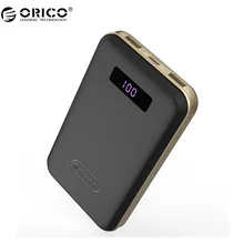 ORICO 12500mAh Type-c Power Bank LCD External Battery Portable Mobile Fast Charger Dual USB Powerbank for iPhone Android Devices