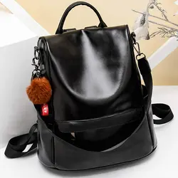 ABDB-женская сумка-рюкзак из искусственной кожи Противоугонная Повседневная сумочка сумка на плечо для женщин