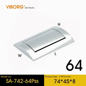 

(4 Pieces)VIBORG Top Quality Zinc Alloy Modern Cabinet Cupboard Door Pulls Knob Handle Drawer Pull Knobs Handle chrome SA-742-64
