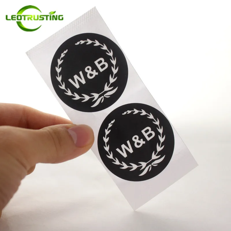 Leotrusting 1000 шт. белые виниловые клейкие стикеры на заказ матовый принт для