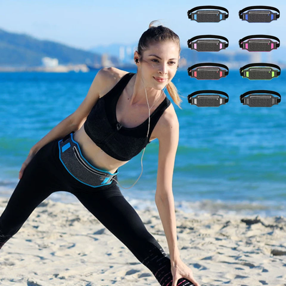 

Running Waist Pouch Belt Sport Belt Mobile Phone Men Women with Hidden Pouch Gym Bags Running Belt Waist Pack Sports Bag