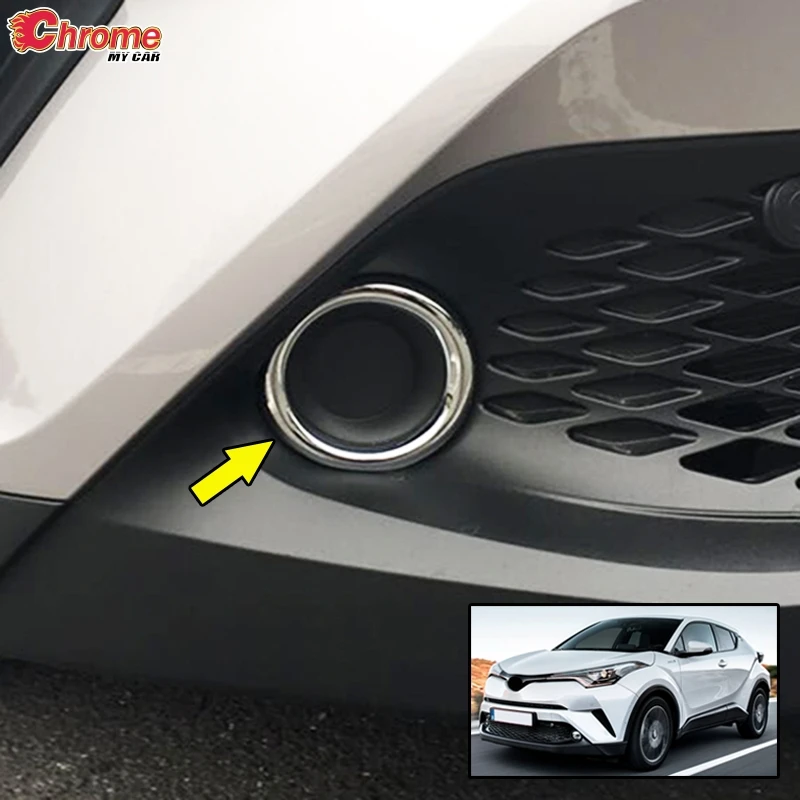 Для Toyota C HR CHR 2017 2018 2019 Хромированная передняя фара противотумансветильник