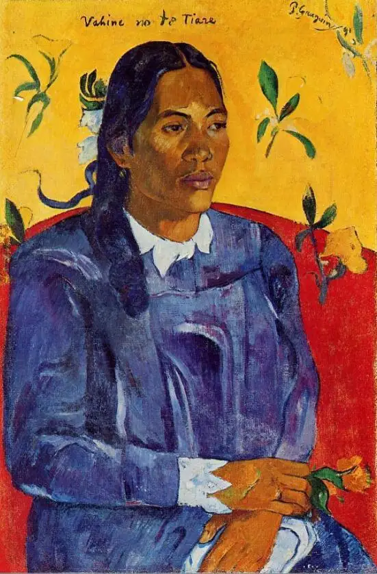 

High quality Oil painting Canvas Reproductions Woman with a Flower (1891) by Paul Gauguin hand painted