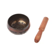 Тибетская Поющая чаша буддизм ручной молоток Йога Медитация чакры подарок 8 см