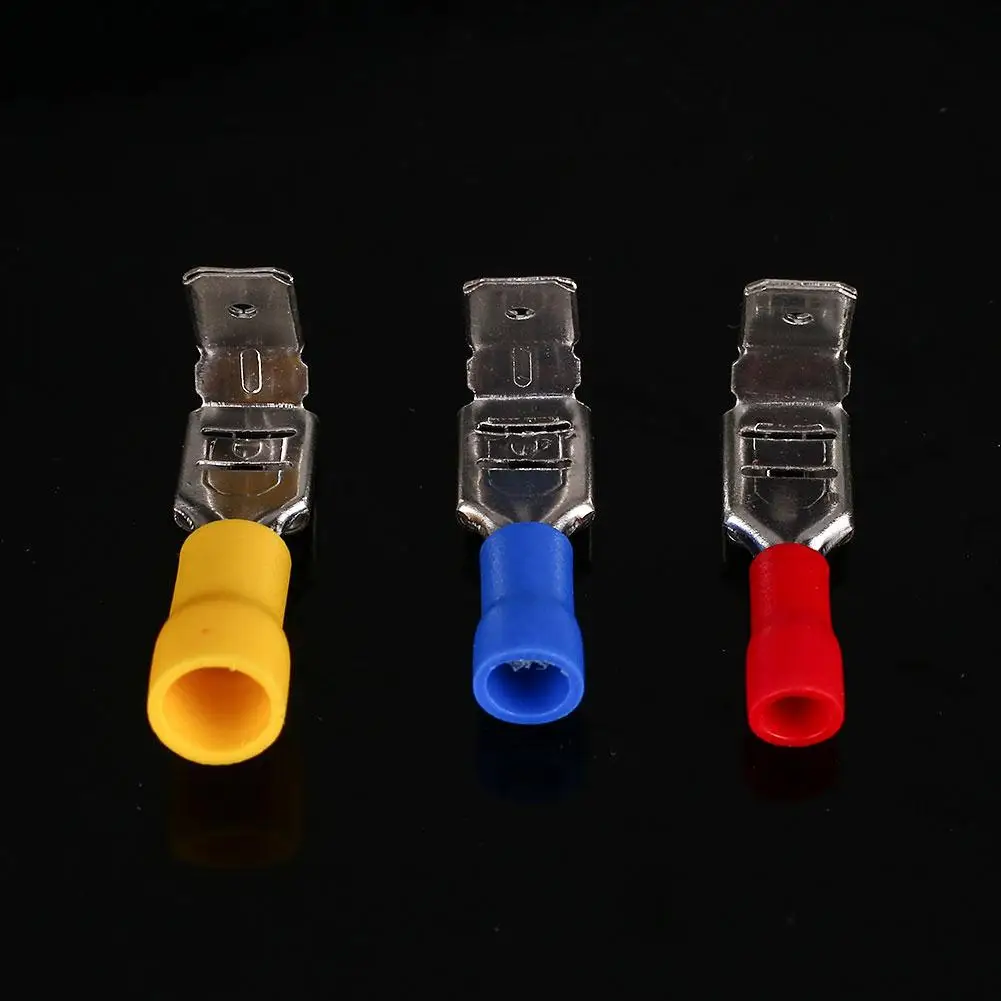 

EC33 100Pcs Barb-Type Fully-Insulated Spade Crimp Terminal Connector Set