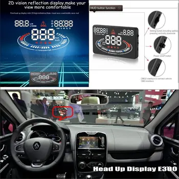 

Car HUD Head Up Display For Renault Clio 4 2012-2018 2019 Get Important Information Reflect Windshield Virtual Screen Projector