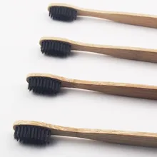 100 шт. тонкий махнул Стиль бамбук Зубная щётка дерево Зубная щётка Новинка бамбука мягкой щетиной из бамбукового волокна деревянной ручкой
