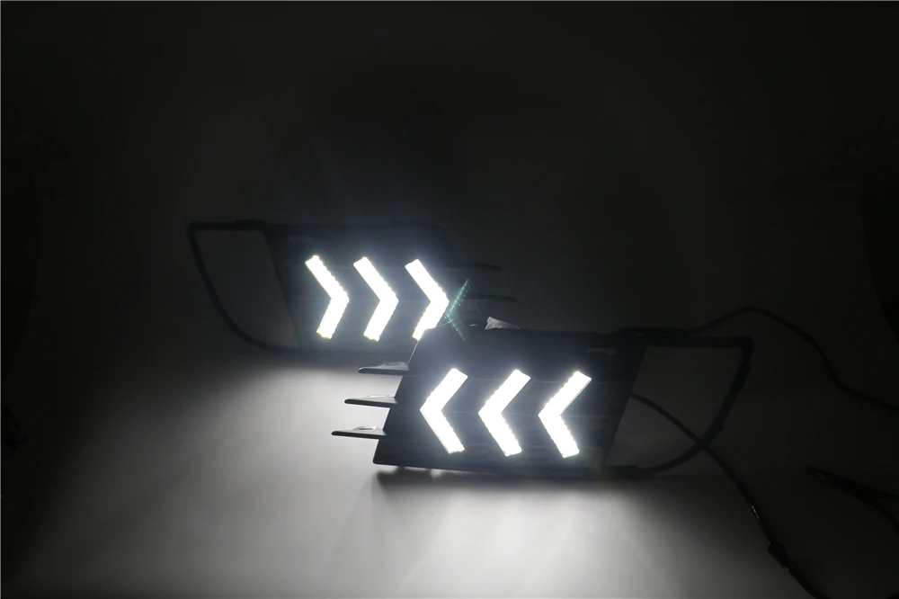 CSCSNL 1 комплект DRL Дневной ходовой светильник Желтый поворотный светильник Ночной синий светильник функция для Volkswagen Tiguan