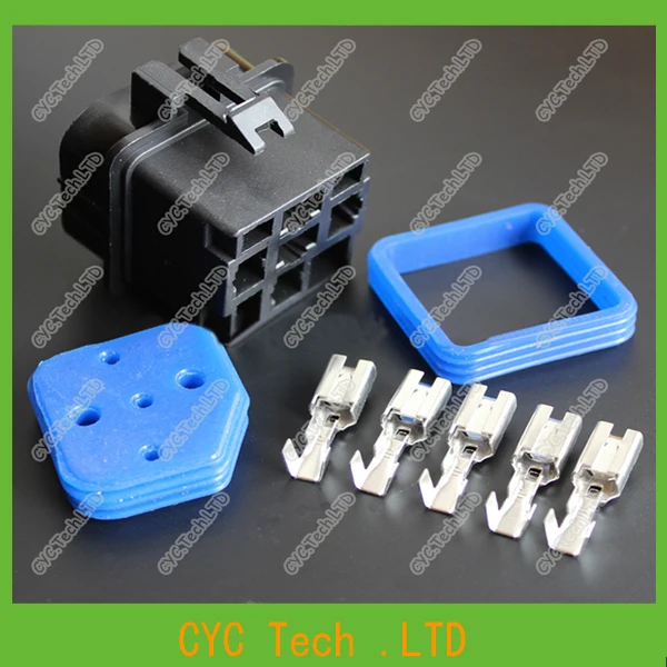 

5pcs 12V Car/Auto Relay Waterproof Socket Connector with Terminals and Waterproof plugging