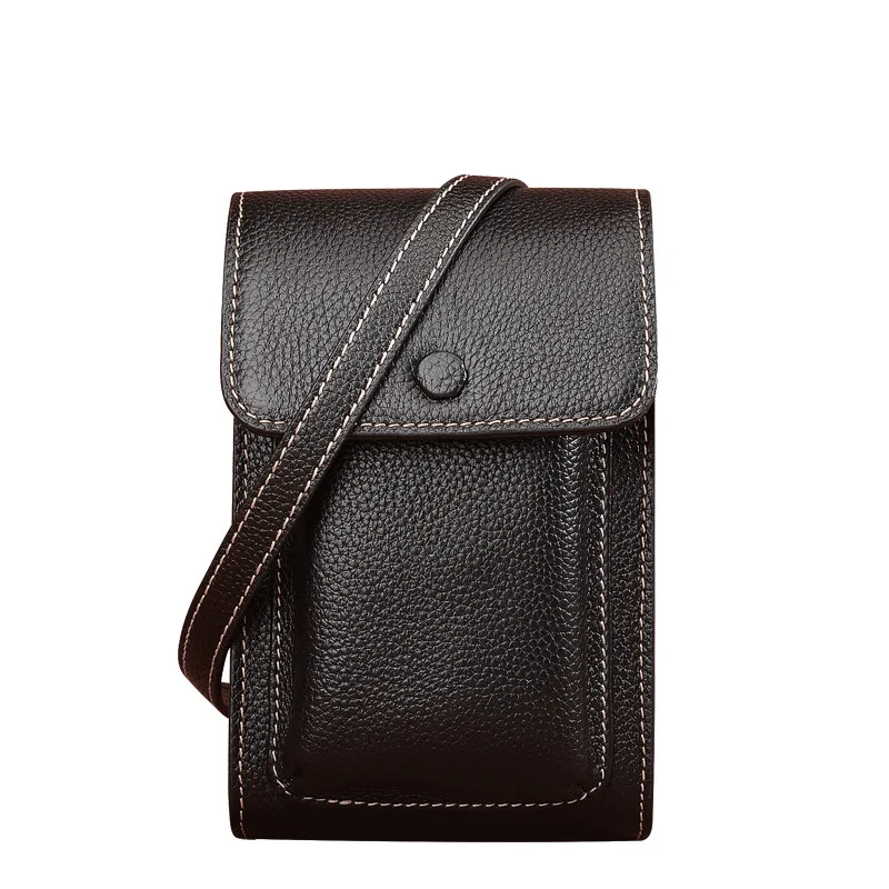 

2018 100% first layer cowhide real leather Mobile phone bag female new fashion shoulder bag mini bag female small Messenger bag