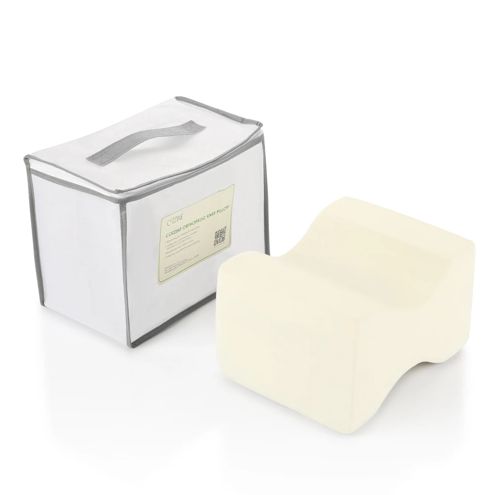 COZZINE Pure Memory Foam Knee Pillow Therapy Pillow Back Pain Leg Pain