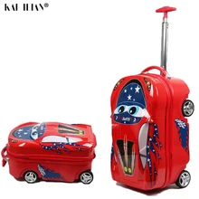 New 3D Kids Suitcase on wheels car trolley luggage travel cabin suitcase for boys suitcase Children cartoon Rolling luggage