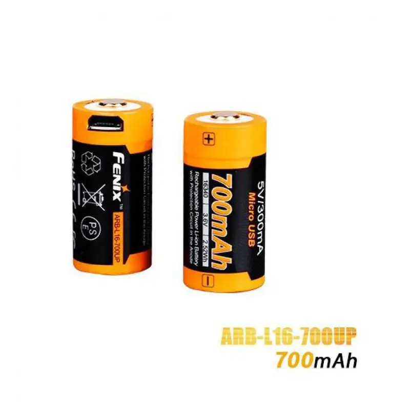 Аккумуляторная литий-ионная батарея FENIX ARB-L16-700UP 700mAh USB | Освещение