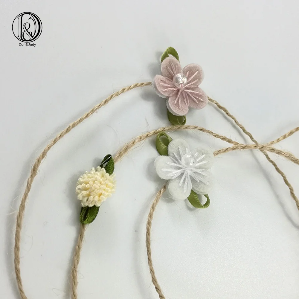 3PCS/Lot Handcraft Vintage Flower Head Wear Photo Shoot Props Floral Girl Headband for Newborn Baby Photography Accessories