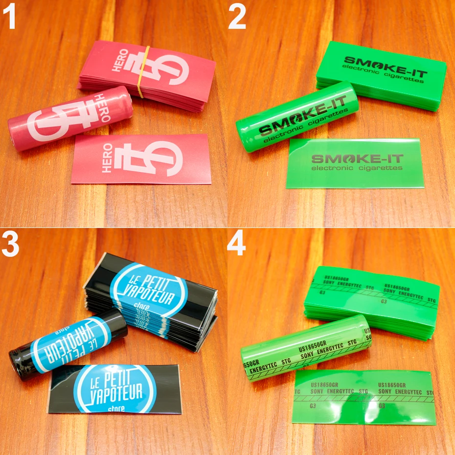 

100pcs/lot Lithium Battery Package Heat Shrinkable Tube Pvc Plastic 18650 Special Insulation Shrinkage Wax