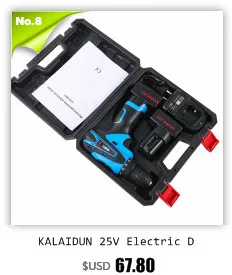 KALAIDUN 25 в электрическая отвертка электроинструменты Мини электрическая дрель литиевая батарея аккумуляторная дрель ручные инструменты с 27 шт. бит