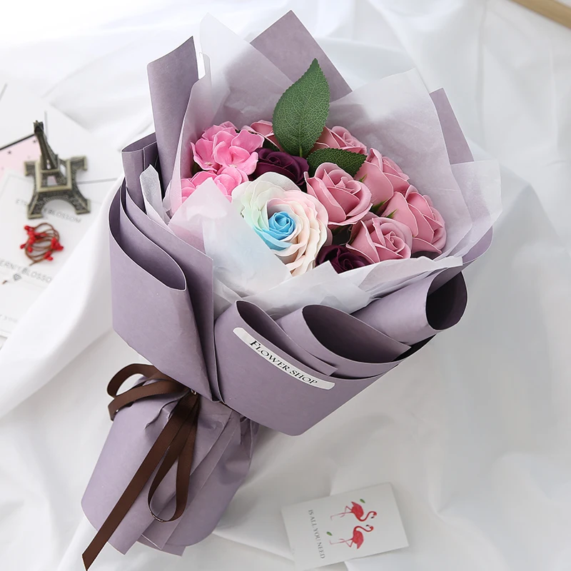 Romantic Soap Flower Bouquet Gift for Girlfriend's Birthday, Teacher's Day, or as a Creative Gratitude Gesture image 3
