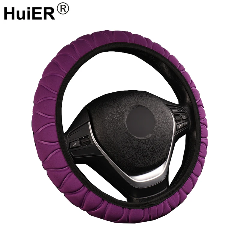 Huier рулевого колеса автомобиля крышки 7 цветов шелк льда Композитный высокой