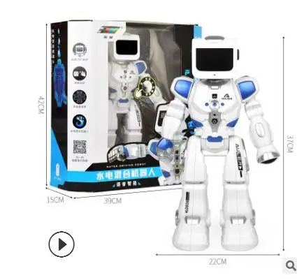 WITH RETAIL BOX Экшен-фигурка детского подарка умный робот Гибридный AI хлопки sencing ходьба космический робот игрушки 180 градусов деформации интеллигентая(ый) робот - Цвет: WITH RETAIL BOX