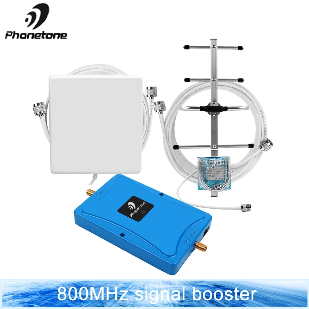 

4G LTE 800 Cellular Signal Amplifier 70dBi Gain 4g Signal Repeater Band 20 800mhz repeater 4G LTE Cellphone Signal Booster Set//
