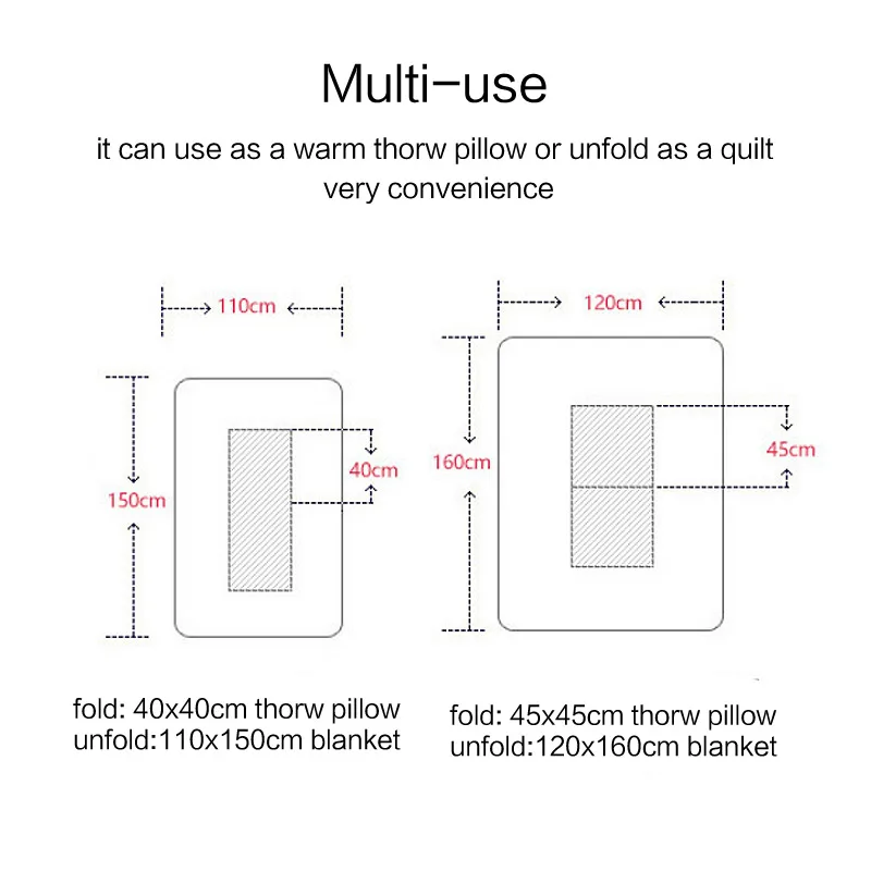 Подушка-одеяло 2 в 1, хлопковое теплое складное лоскутное одеяло с рисунком, для дома, офиса, автомобиля, подушка