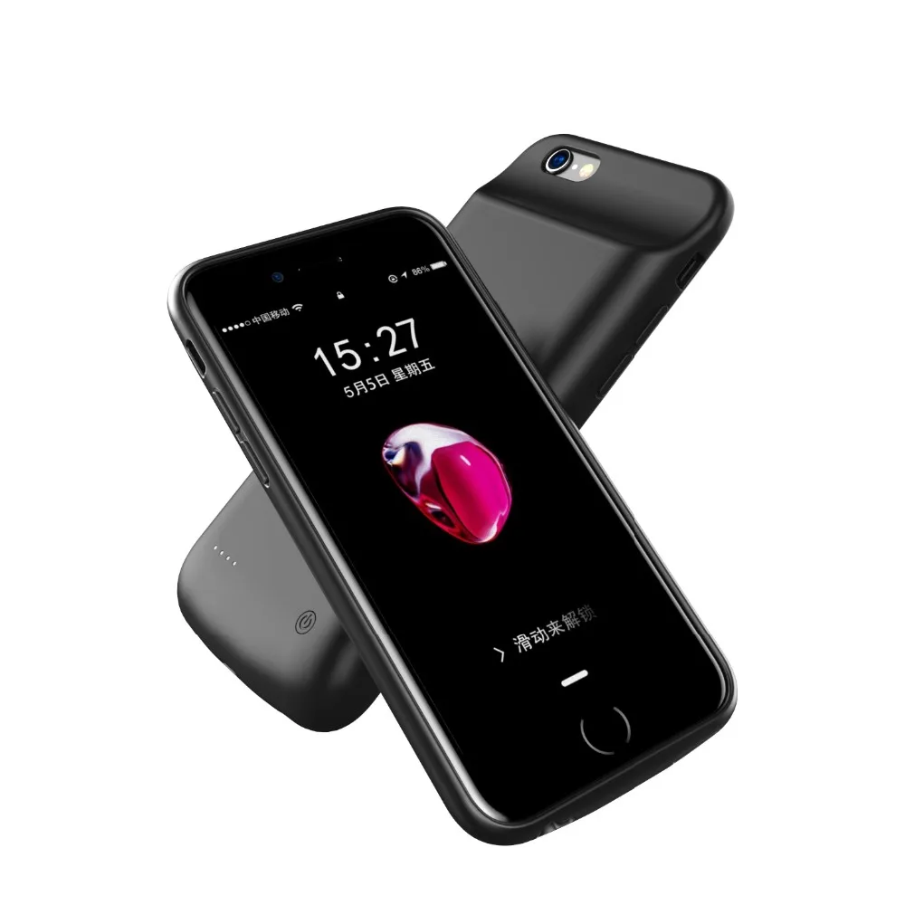 Black Color Wireless For iPhone7/8(3000mAh) For iPhone 7 8 Plus(4000mAh) Back Clip Battery Charger Case Power Bank Mobile Phone Black Color Wireless For iPhone7/8(3000mAh) For iPhone 7 8 Plus(4000mAh) Back Clip Battery Charger Case Power Bank Mobile Phone