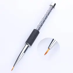 1 шт. Живопись Рисунок кисточки лайнер ручка 7 мм черный ручка со стразами маникюр Дизайн ногтей инструмент