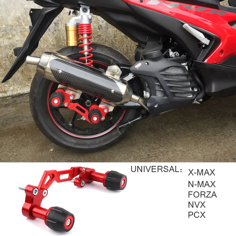 Универсальные регулируемые слайдеры выхлопной трубы для Yamaha NVX NMAX 155 XMAX 300 PCX 125 Forza