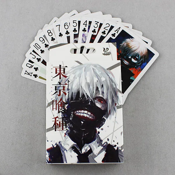 Распродажа! 54 шт. крутые аниме покерные игровые карты, игра в японском Гуль, OW Hatsune Miku, без игры, без жизни, косплей, реквизит, палубные карты для покера, подарок - Color: Tokyo Ghoul