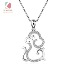 S925 Серебряный кулон обезьяна серии микро мозаика прекрасный персональный Сексуальная ожерелье lingdong модный бренд