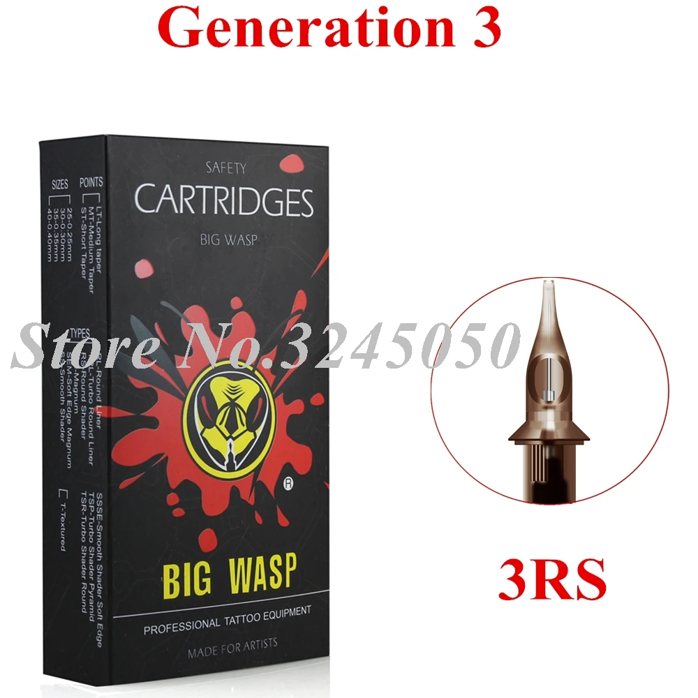 BIGWASP V3 Премиум качество картридж игла 3 круглая кисть для теней(3RS) 20 шт./кор