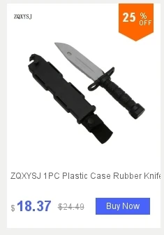 ZQXYSJ 1PC Soft Rubber Plastic M9 Style Knife Blade Bayonet with Sheath Dummy Model Kit not the really knife