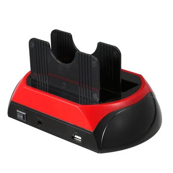 

HDD Docking Station External Storage Dual Hard Disk Drive Docking Station Base for 2.5 Inch 3.5 Inch IDE/SATA USB 2.0