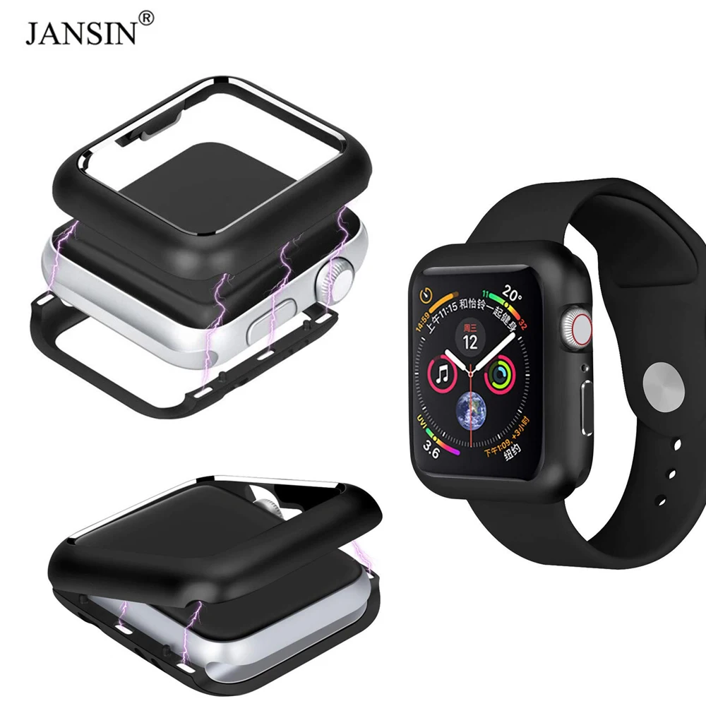 Защитный чехол JANSIN с магнитной адсорбцией для Apple Watch 44 мм 40 мм 42 мм 38 мм Защитная крышка для экрана для iWatch серии 4 44 мм