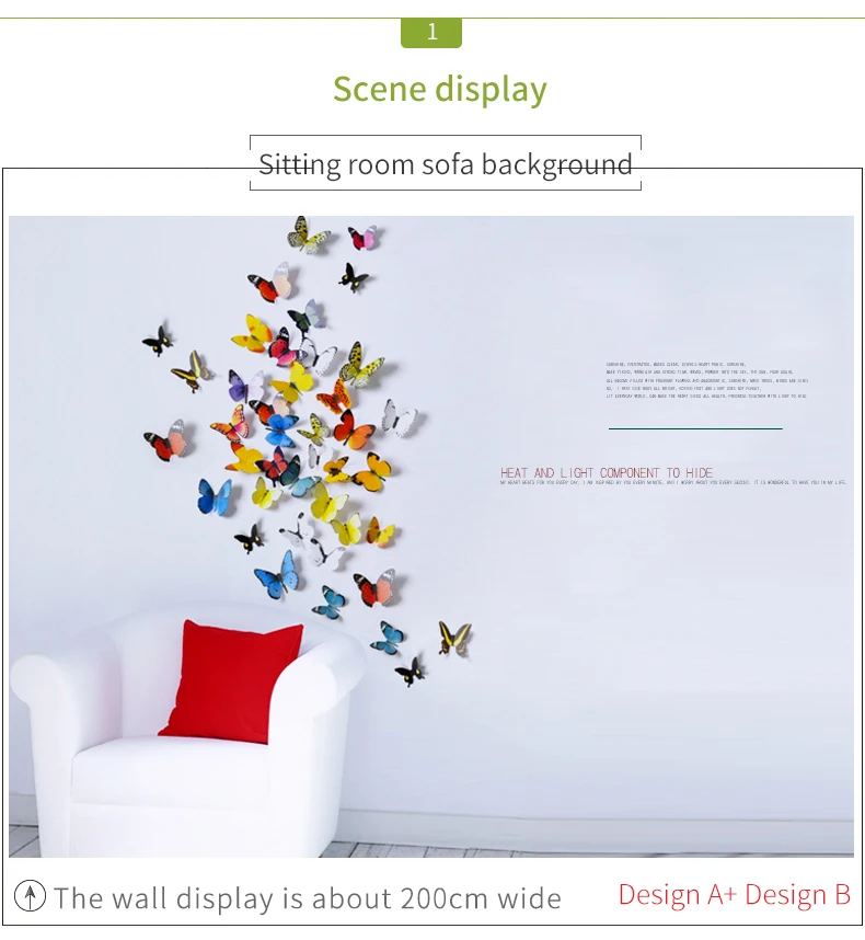 DICOR 12 шт. DIY моделирование звезда 3D бабочка художественная Настенная Наклейка домашний Декор Гостиная спальня детская комната наклейки для девочек вечерние подарки
