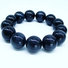 12 мм натуральный Браслет тигровый глаз для женщин и мужские украшения большие круглые бусины темно-синий подарок для мальчика Рождественский подарок