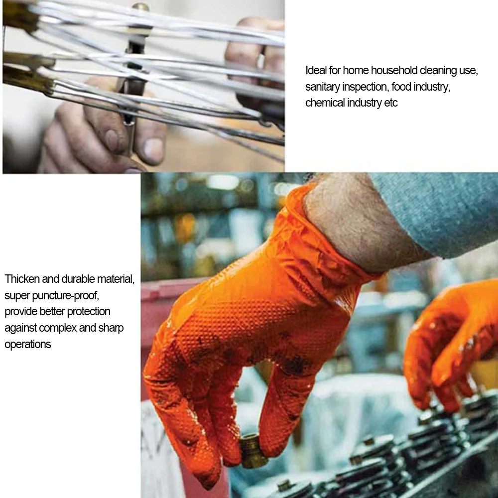 AMMEX 100 шт одноразовые перчатки толстые резиновые маслостойкие нитриловые резиновые перчатки для домашнего использования в пищевой лаборатории