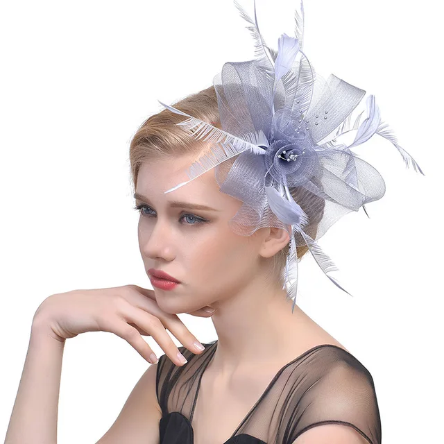 WELROG Ladies Royal Fascinators Hat Bride Wedding Sinamay Cocktail