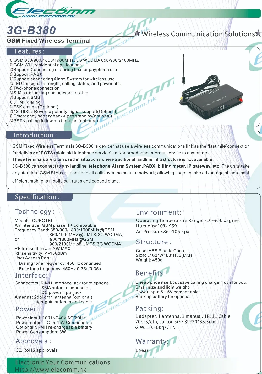 3G-B380 Black