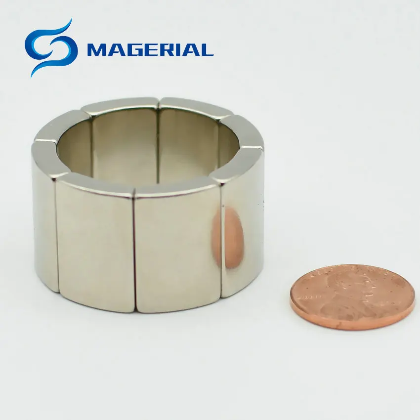 NdFeB Магнитная дуга OR18xIR14x45deg.x20 мм N42H сильный моторный магнит для генераторов