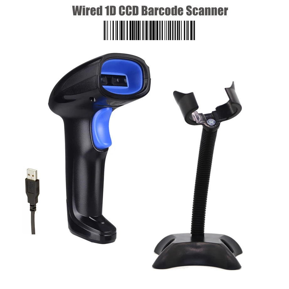 الباركود ماسحة USB المحمولة 1D المحمولة CCD sanner ل نظام pos عالية السرعة USB قارئ بندقية المحمول الدفع سوبر ماركت