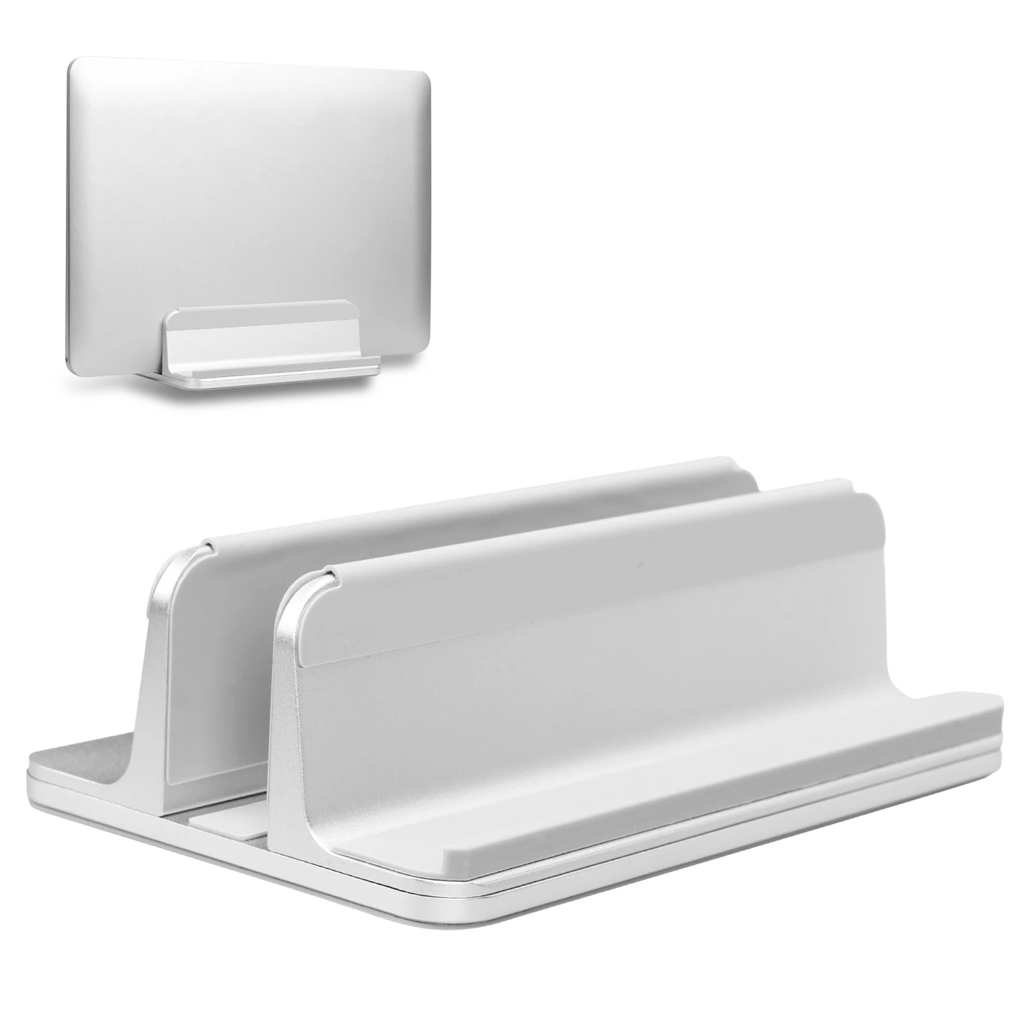 Vertical Laptop Stand for Macbook Air Pro 13 15 Desktop Aluminum Stand with Adjustable Dock Size for Surface Chromebook