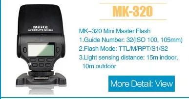 Meike MK-320 Мини Вспышка Speedlite MK-320C для Canon 600D 6D 70D 700D 5D Mark III II 7D II 60D T3i T2 Горячий башмак DSLR камеры