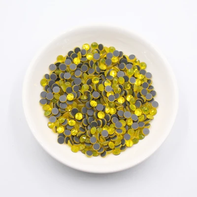 Citrine Высокое качество стразы горячей фиксации розовый SS6 SS10 SS16 SS20 SS30 Стразы Кристалл Стразы отделка Кристалл Камень для ткани обуви - Цвет: Citrine