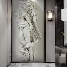 3D обои на заказ 3D трехмерное тиснение красота Ангел крыльцо фон украшение стены Настенные обои