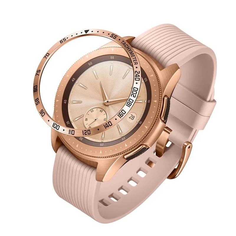 Кольцо из нержавеющей стали для samsung Galaxy Watch 42 мм/Galaxy gear Sport Защита от царапин дизайн кольца для Galaxy Watch 42 мм - Band Color: Rose gold01