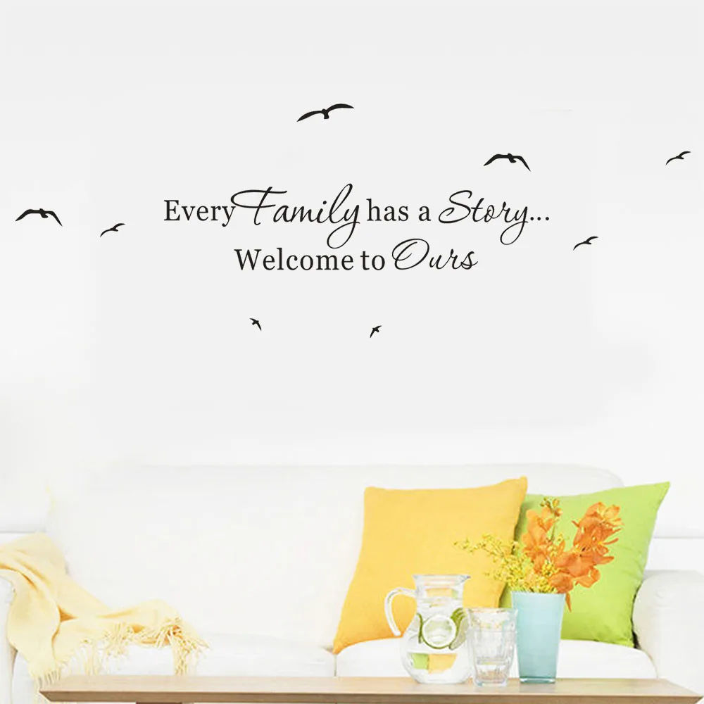 

Every family Has a Stoiy Removable Art Vinyl Mural Home Room Decor Wall Stickers wall decorations living room house decoration
