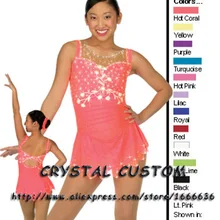 Лидер продаж Катание на коньках платье для девочек из спандекса, изящные бренд соревнования в фигурном катании платье по индивидуальному заказу DR2652