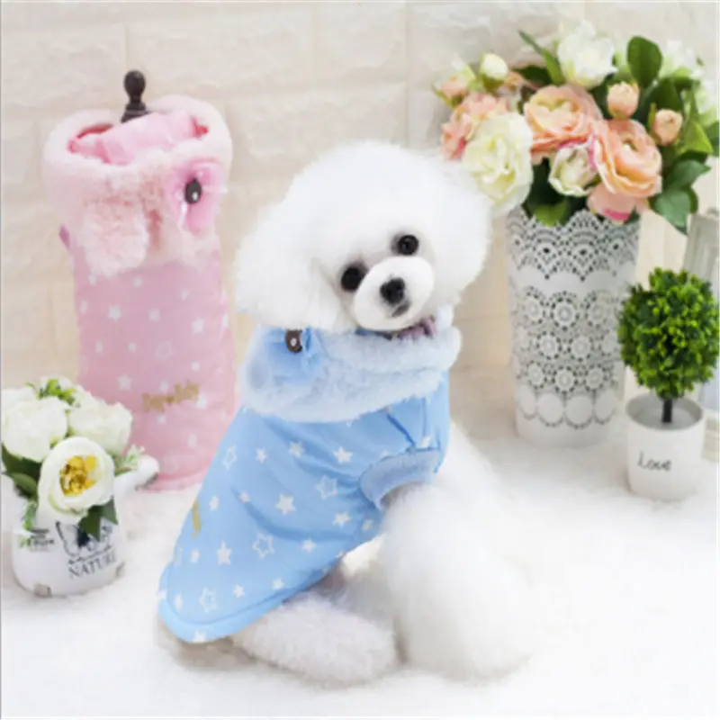 

Warm Dog Clothes Puppy Outfit Pet Cat Jacket Coat Soft Sweater Clothing For Small Dogs Chihuahua