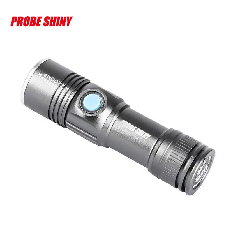PROBE SHINY Adjustable LED Zoom 3000LM powerful led flashlight MINI USB Rechargeable Flashlight Torch Portable #3o8 (3)
